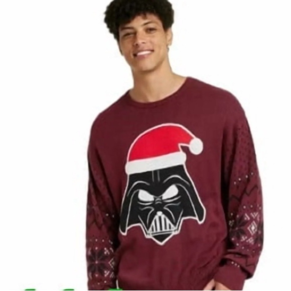 Darth Vader Disney 100 aniversary Star Wars maroon men’s Sweater, sz S